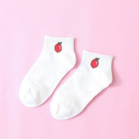 Cartoon Cute Women Short Socks Spring Summer Cotton Fruit Comfortable Socks 1 PairChina
