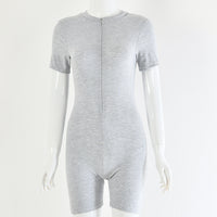 Round neck short sleeve jumpsuit