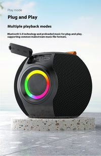 Bluetooth Speaker Portable RGB Lamp Portable Card Waterproof TWS Small Speaker