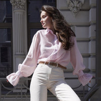 Commuter Tencel Cardigan Top Loose Casual Shirt For Women