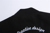 Stitching PU Leather Sleeve Baseball Uniform Men's Ins Fashion Brand Letter Embroidered Jacket