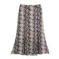 Animal Print Silk Texture MIDI Skirt