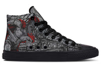 Printed Couple High Top Canvas Shoes
