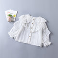 Children's Clothing In a Shirt And Denim Skirt