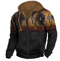 Men's Hooded Printed Sweater All-matching Loose