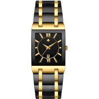 Automatic Non-mechanical Square Men's Steel Belt Quartz Watch