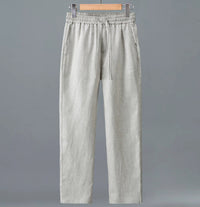 Lightweight Casual Solid-color Pure Linen Set
