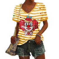 Ladies New V-neck Short-sleeved Top