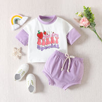 Printed Short-sleeved T-shirt Suit