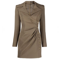 Simple Elegant Slimming One-Piece Suit Dress For Women