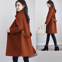 Cotton And Thickening Wool Overcoat Slimming Small Woolen Coat