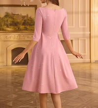 New Sequined Three-quarter Sleeve Midi Dress