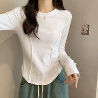 Women's Short Student Slim Fashion Base Shirt