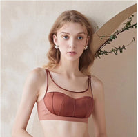 Fashion Mesh Comfortable Tube Top Bra Set