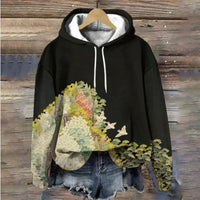 Printed Hoodie Long-sleeved Sweater Christmas Pattern