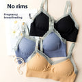 Pregnant Women's Wireless Lace Plus Size Front Buckle Nursing Bra