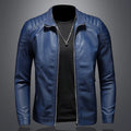 Men's Leather Motorcycle Jacket Thin Coat