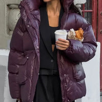 Women's Zipper Waist-tight Cotton-padded Jacket