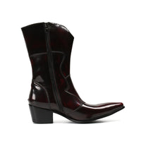 New British style Korean fashion high top boot leather