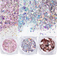 Pentagram colorful sequins glitter colorful shell paper