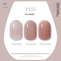 Nude Ice Transparent Color Cherry Red White UV Polish