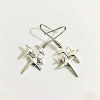 Unique Irregular Silver Copper Womens Instagram-Style High-End Earrings