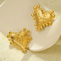 Retro Gold Stainless Steel Earrings For Women