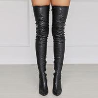 Sexy Pu Pointed High Stiletto Heel Over The Knee Boots