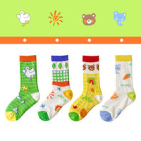 New Cartoon Illustration Socks Cotton Children's Mesh Socks
