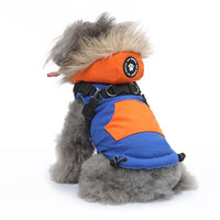 Pet Supplies Dog Breast Collar Winter Clothing Cotton Coat Chest And Back Traction