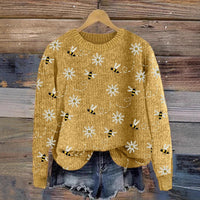 3D Digital-Print Crew-Neck Sweater In A Faux-Sweater Style