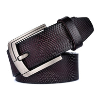 Cowhide Men's Pin Buckle Belt Men's Non-stitching Waistband