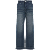 Women's Low Waist Washed Wear-white Blue Jeans All-matching Straight
