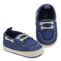 Denim Blue Solid Color Casual Toddler Shoes