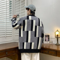 Mock-neck Stripes Sweater Men