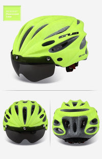 Mountain Bike Integrated Riding Cap Magnetic Goggles Helmet