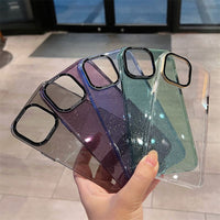 Transparent Lens Flip Stand Phone Case