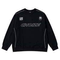 Dark Letters Printed Crew Neck Sweatshirt Men
