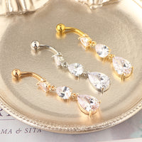 New Belly Button Ring Fashion Water Drop Sexy Belly Button Button Button
