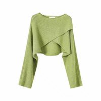 Autumn And Winter Design Sense Niche Cross Sweater