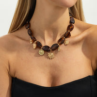 Ethnic Patchwork Style Irregular Multicolored Chain
