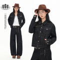 Retro Black Denim Clothes Jacket