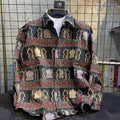 Men's Loose-fitting Autumnwinter Wear Japanese Woolen Coat Retro Long-sleeved Shirt