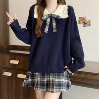 Women's Collegiate Color-block Knit Sweater
