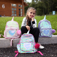 Children's Symphony Hairball Sequin Backpack School Bag