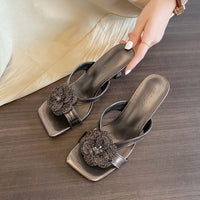 Fang Tou, Zhong Hua Xiannv Feng, In A Straight Line, Wearing Cool Slippers, Feminine Temperament, Women's Slippers