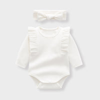 Ruffle Sleeve Baby Long Sleeve Triangle Bodysuit