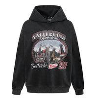 Motorbike Printed Hoodie Men's