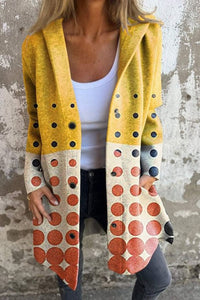 Womens New Christmas Abstract Print Casual Jacket