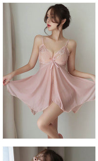 Erotic Lingerie Ladies Uniform Temptation Suspender Nightdress